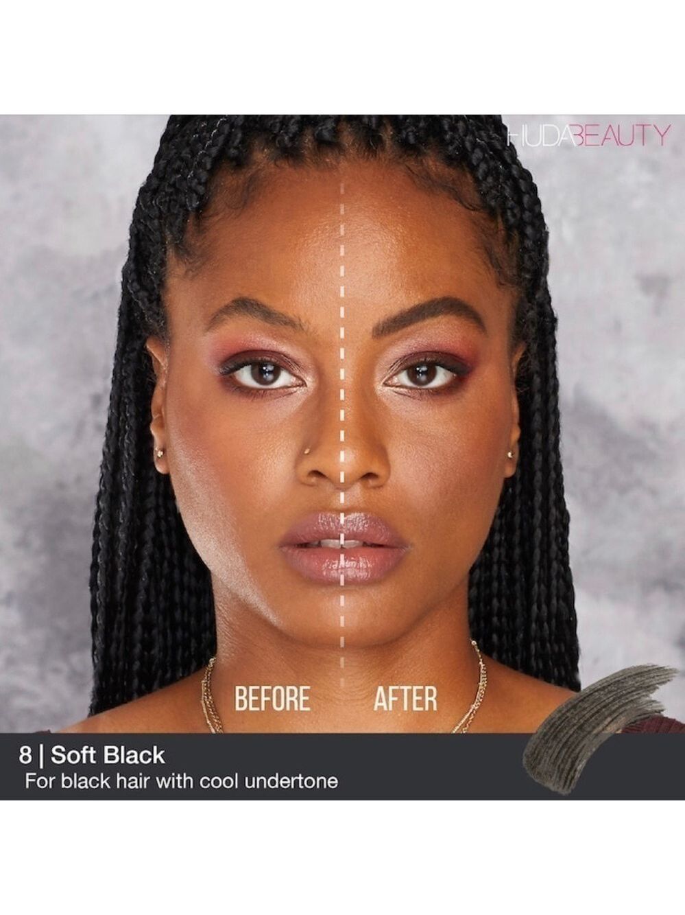 Huda Beauty SOFT BLACK 8 BombBrows Full n Fluffy Fiber Brow Gel | NEW | BOMBBROW - Picture 5 of 14